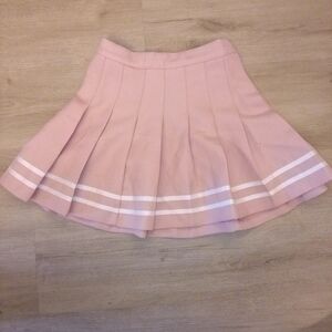 H&M Pink Pleated Mini Skirt Casual